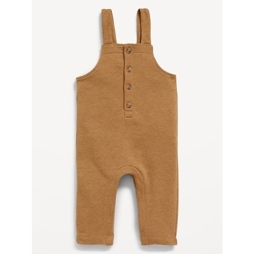 Unisex Sleeveless Button-Front Overalls for Baby