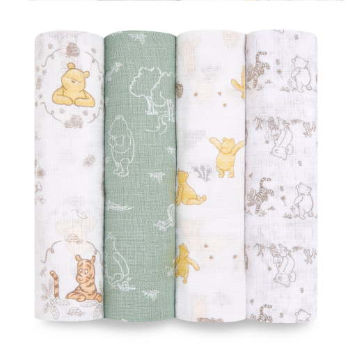 aden + anais Winnie the Pooh 4pk Muslin Swaddle Blanket