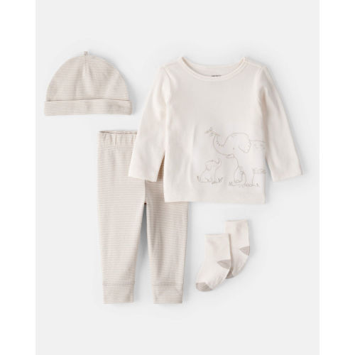 Baby 4-Piece Elephant Outfit Set - Grey/Ivory - Carter's | Carter's