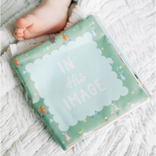 In His Image Fabric Baby Book – Tiny Theologians