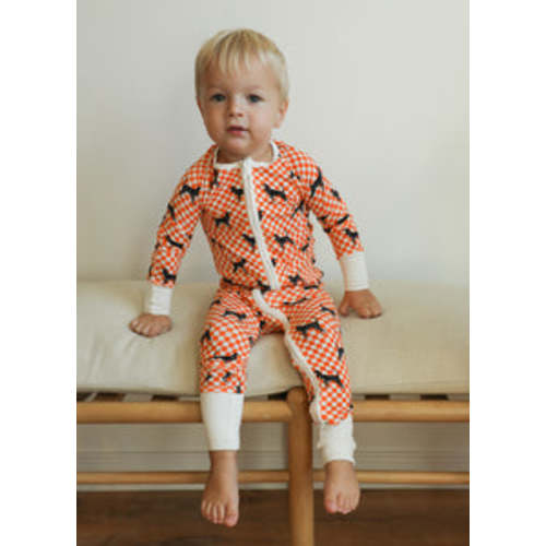 Zipper Baby Pajamas | Super Soft Viscose Bamboo | Coonhound Print | Free Shipping >$75 – Southern Slumber