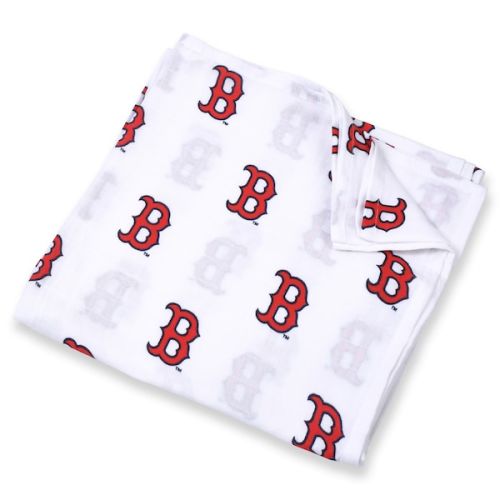 Infant Boston Red Sox Three Little Anchors White 47'' x 47'' Muslin Swaddle Blanket