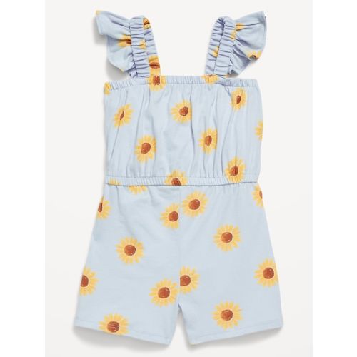 Printed Sleeveless Romper for Toddler Girls