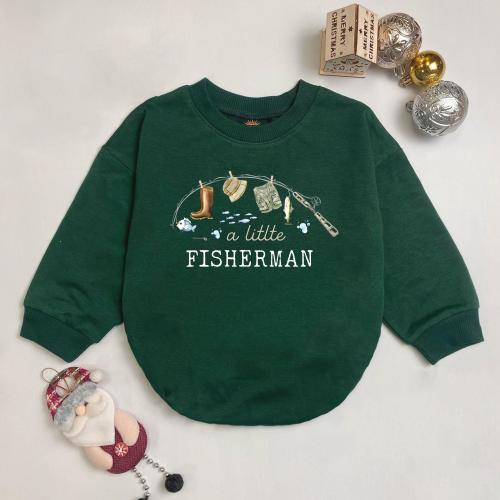 A little Fisherman is on the way Baby Romper, Fishing Baby Outfit, Reel Fishing Nautical Baby Shower, Baby Gift