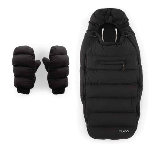 Nuna Footmuff Winter Stroller Set in Caviar