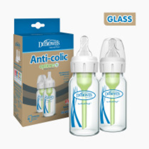 Dr. Brown's Anti-colic Options+ Narrow Glass Baby Bottle - 4oz, 2