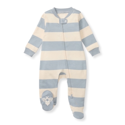 Rugby Stripe Organic Cotton Sleeper Quarry