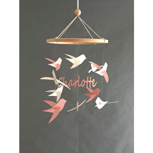 Personalized gift Above bed decor Baby mobile Baby gift Baby shower Room decor 20x45cm.