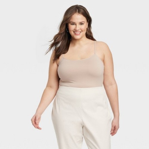 Women's Easy Seamless Cami - A New Day™, Color: Beige, Size: 3X