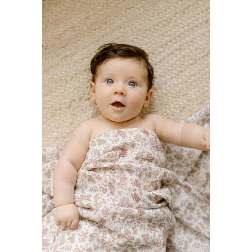 Muslin Swaddle - Hedgehog Forest