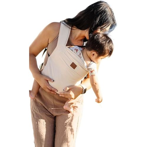 Original Happy Baby Carrier - Newborn to Toddler Carrier - 50% Linen/50% Cotton - Ethically Made - Lightweight and Adjustable - Almond Color