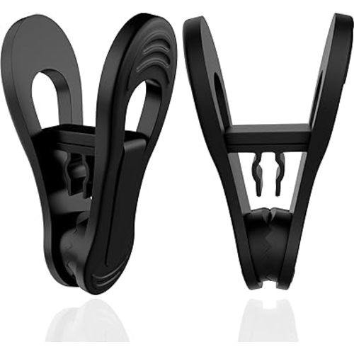Black Hanger Clips 60 Pack, Multi-Purpose Plastic Hangers Clips Perfect for Plastic Clothes Hangers, Finger Clips for Skirt Pants Hangers