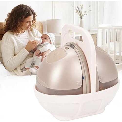 FANTOVO Silicone Breast Pump Holder, Hands-Free Stand, Anti-Tilt Base, Easy-Carry Handle for On-The-Go, Dishwasher-Safe, Compatible with Momcozy M5, eufy E20/S1/S1 Pro, Medela Freestyle Hands-Free