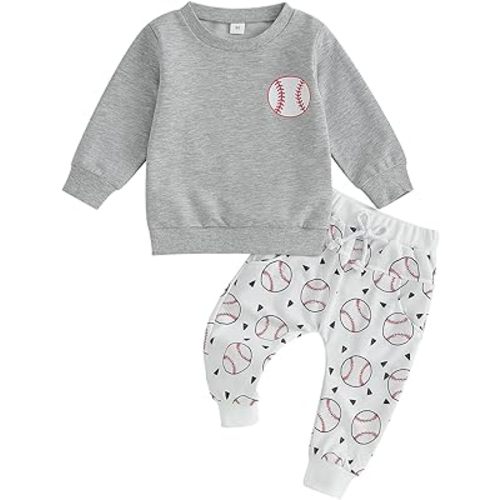 Ledy Champswiin Toddler Baby Boy Clothes Set Fall Winter Sweat Suit Outfit Cute Sweatshirt & Long Pant Sets