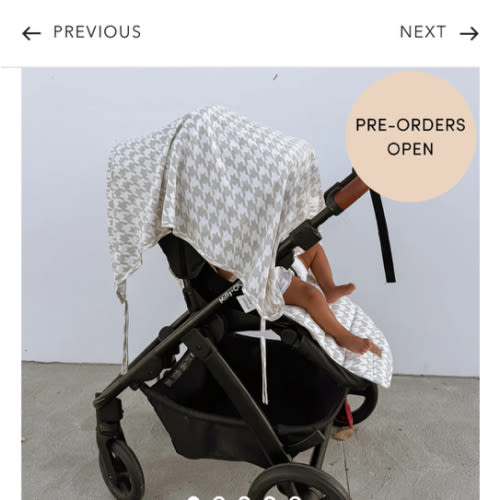 Houndstooth Linen Baby Blanket