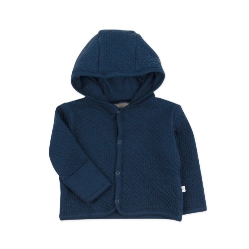 Organic Cotton Matelassé Snap-Front Hooded Jacket | Honest Baby Clothing