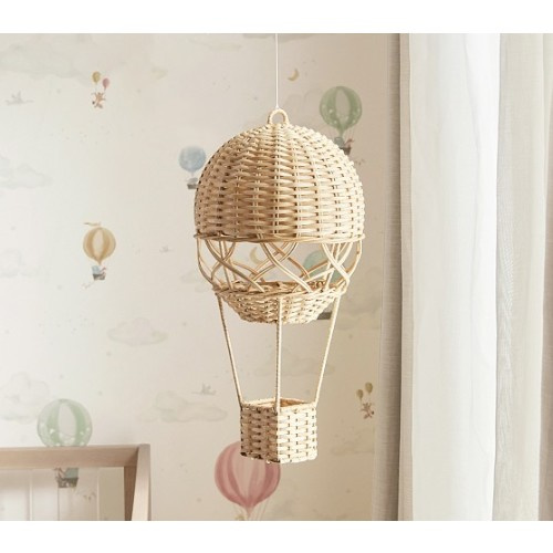 Rattan Hot Air Balloon Mobile | Pottery Barn Kids