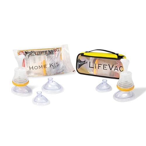 LifeVac Home & Yellow Travel Combo Kit - Portable Suction Rescue Device, First Aid Kit for Kids and Adults, Portable Airway Suction Device for Children and Adults