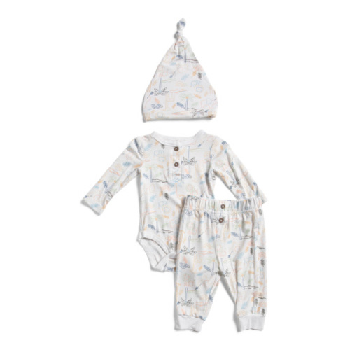 Newborn Boys 3pc Bodysuit Hat And Pants Set | Kids & Baby | T.J.Maxx