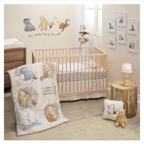 Disney Baby Pooh Bear & Pals Cotton 3Piece Nursery Crib Bedding Set – Lambs & Ivy