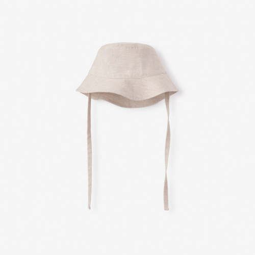 Natural Linen Bucket Hat FLAXSEED / 0-12M