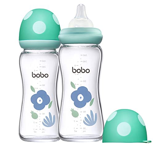 Emulait Baby Bottle Starter Kit Includes 2 Bottles 2 Nipples 2 Caps 2 Lids  3 Flow System Cleaning Brush