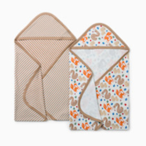 Small Story Organic Cotton Towels (2 Pack) - Wildly Cute, 0-24