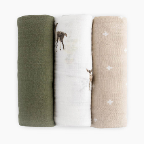 Little Unicorn Cotton Muslin Swaddle 3 Pack - Oh Deer