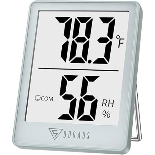 DOQAUS Digital Hygrometer Indoor Thermometer Humidity Gauge Room Thermometer with 5s Fast Refresh Accurate Temperature Humidity Monitor, Light Blue