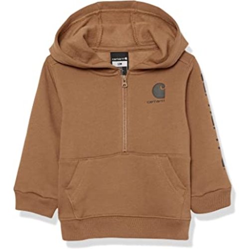 Carhartt Boys' Long-Sleeve Half-Zip Hooded Sweatshirt
