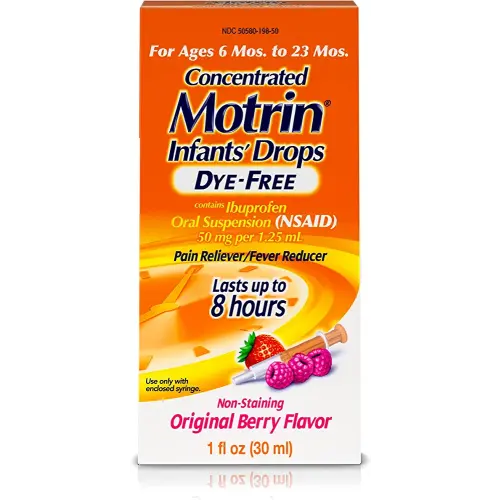 Motrin Infants Concentrated Liquid Medicine Drops with Ibuprofen, Berry, 1 fl. oz