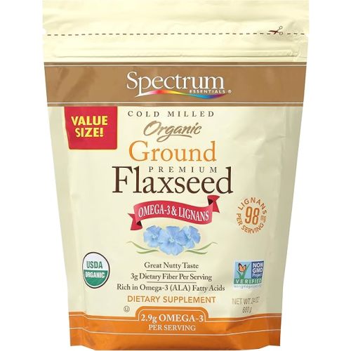 Spectrum Essentials Organic Ground Flaxseed, Gluten Free, 24 Oz