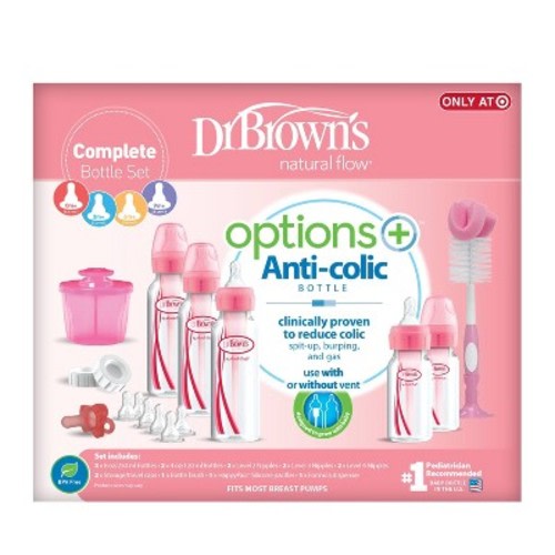 Dr. Brown's Options+ Baby Bottle Gift Set - Pink