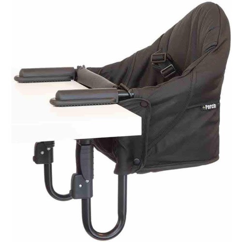 GUZZIE AND GUS Perch Portable Highchair, Black