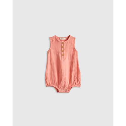Organic Cotton Gauze Bubble Romper