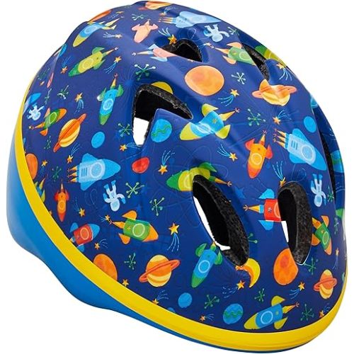 Schwinn Classic Toddler and Baby Bike Helmet for Boys and Girls, Dial Fit Adjustment and Full Range Padding, Extended Lower Shell
