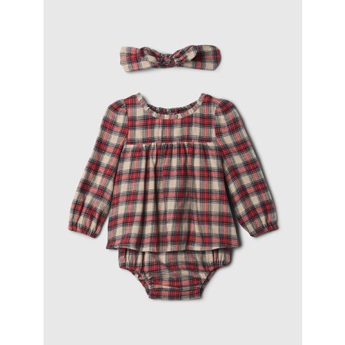 Gap Baby Flannel Bodysuit Dress Set