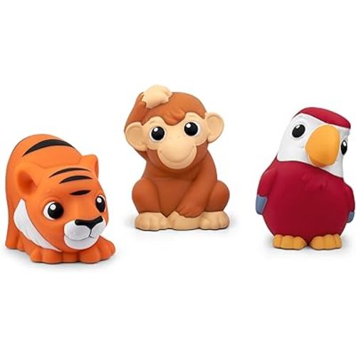 Tonies My First Jungle Set - Monkey, Parrot and Tiger Soft and Squeezable Audio Toy Figurines