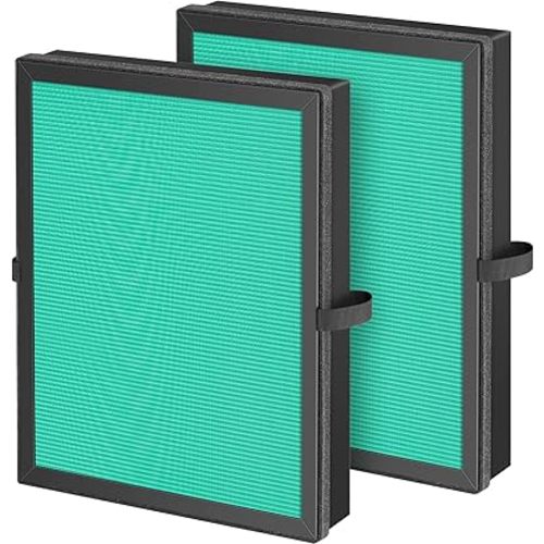 2 Pack MK-04 Air Filter Replacement Compatible with MK-04 MG04JH Air Puri-fier, 4-in-1 High-Efficiency Pollen Pet Dander Hair H13 HEPA Filter Suitable- Pet Dander Version