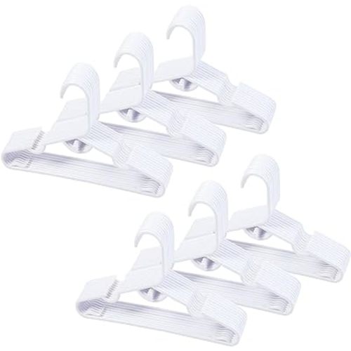 60pcs White Baby Nursery Closet Hangers,Non-Slip Laundry Infant Pant Hanger for Newborn Clothes Gift,Stackable Hangers,Save Space Ultra-Thin Child Coat Hanger for Girl Boy Toddler Kid.