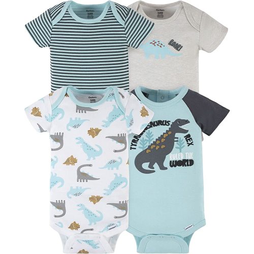 Gerber baby-boys 4-pack Short Sleeve Onesies Bodysuits