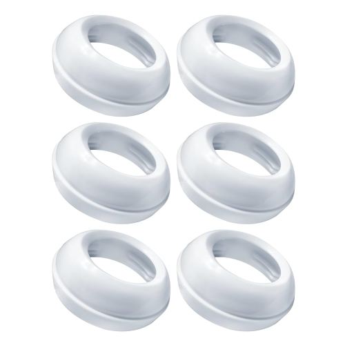Replacement Baby Bottle Nipple Ring Collars for Philips Avent Natural & Glass Natural Baby Bottles, Not for Avent Anti-Colic Bottles, BPA Free Bottle Screw Rings Collar for Avent, 6 Pack