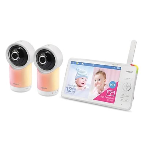 VTech Smart Wi-Fi 1080p 2-Camera 360°-Pan-and-Tilt Video Baby Monitor System, White (RM7766-2HD )