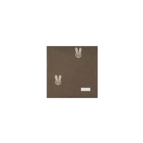 Bunny Knitted Blanket - Sepia Marle