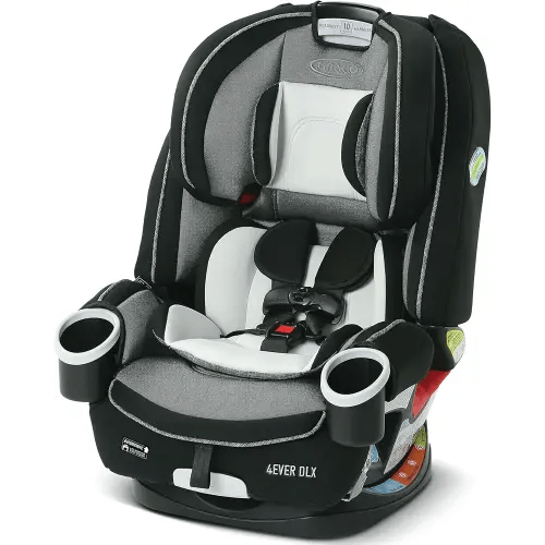 Graco 4Ever DLX 4-in-1 Car Seat, Grey, Infant to Toddler Car Seat, with 10 Years of Use, Rear-facing, Forward-facing and Booster Modes, Safe, Comfortable and Convenient