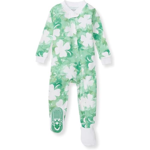Burt's Bees Baby Boys' Pajamas, Zip-Front Non-Slip Footed Sleeper, Organic Cotton