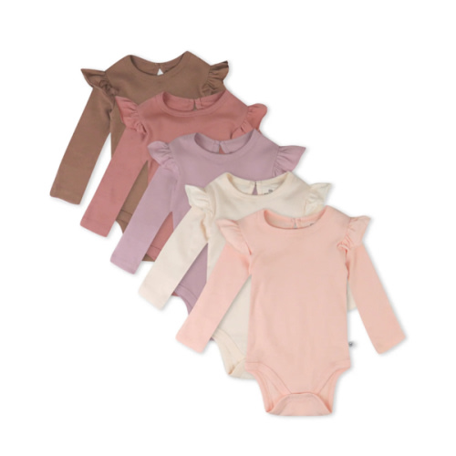 5-Pack Organic Cotton Long Sleeve Bodysuits | Honest Baby Clothing