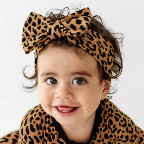 Classic Leopard Luxe Bow Headband - Little Sleepies