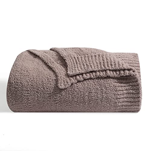 bearberry Super Soft Fluffy Throw Blanket Lightweight Cozy Warm Throw Blankets for Couch Bed Sofa All Season (Rose Taupe, 50”x60”)