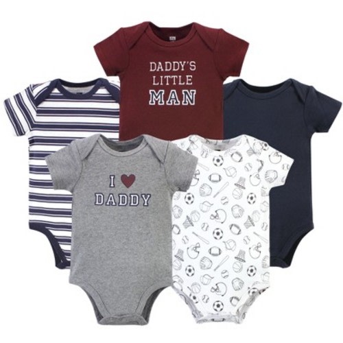 Hudson Baby Infant Boy Cotton Bodysuits, Boy Daddy 5-Pack, Size: 0-3 months